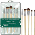 Daily Defined Eye Brush Set with Storage Tray - Eco-Friendly Synthetic Brushes for Versatile Eyeshadow and Eyeliner Application, Vegan and Cruelty-Free, 5-Piece Collection